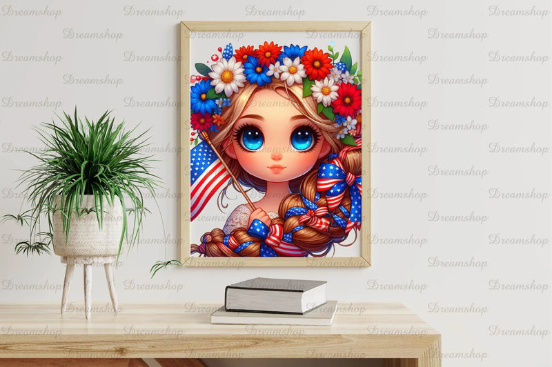 Patriot Girl Face Clipart Bundle - CraftNest - Digital Crafting and Art