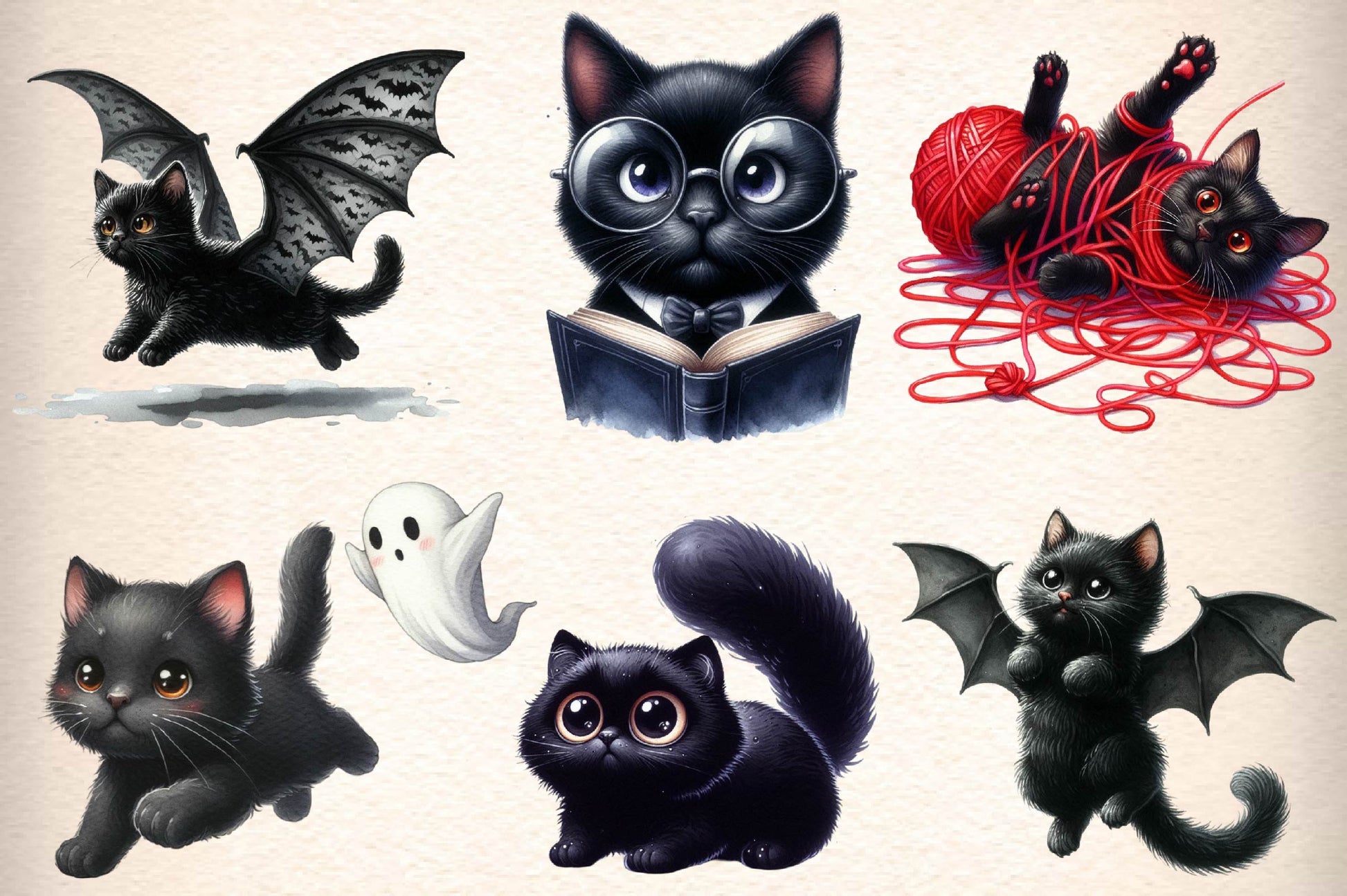 Funny Black Cats Clipart Bundle 1 - CraftNest - Digital Crafting and Art