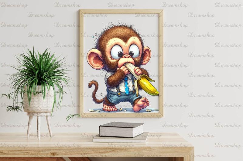 Quirky Monkey Clipart Bundle - CraftNest - Digital Crafting and Art