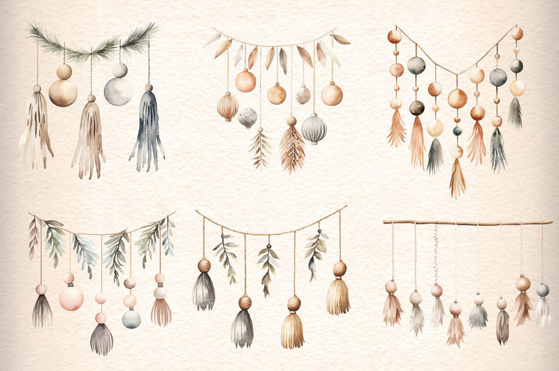 Christmas Wooden Balls Clipart Bundle - CraftNest - Digital Crafting and Art