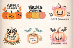 Fall Pumpkin & Halloween Pumpkin Quotes Clipart Bundle - CraftNest - Digital Crafting and Art