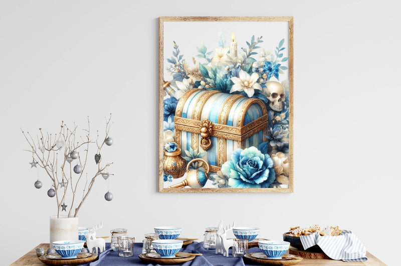 Blue And Ivory Treasures Clipart Bundle - CraftNest - Digital Crafting and Art