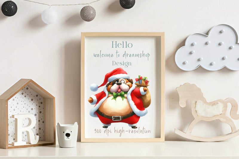 Christmas Funny Fat Dog Clipart Bundle - CraftNest - Digital Crafting and Art