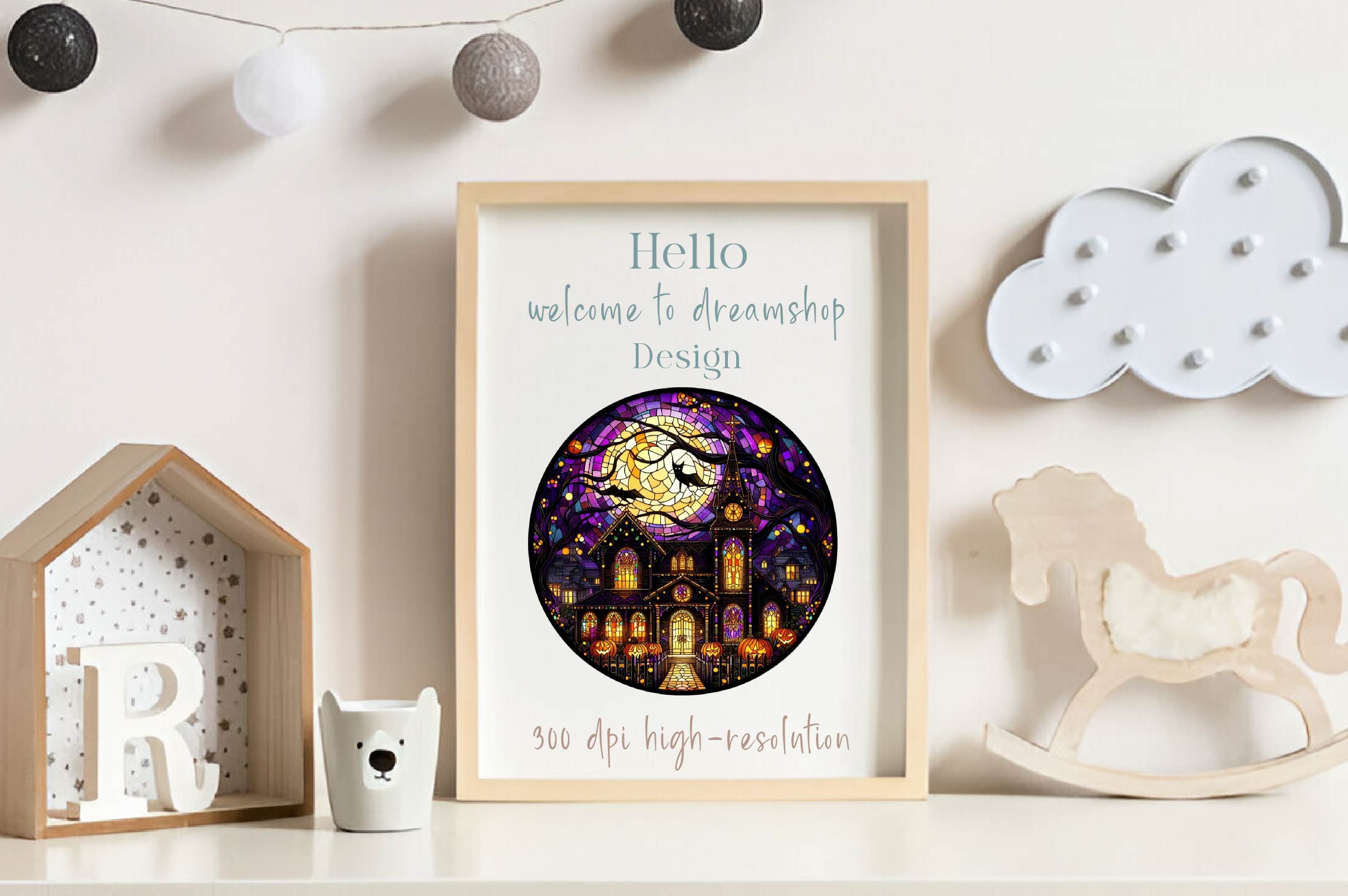 Halloween Stained Glass House Clipart Bundle - CraftNest - Digital Crafting and Art