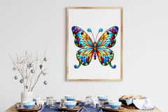Stained Glass Butterflies Clipart Bundle - CraftNest - Digital Crafting and Art