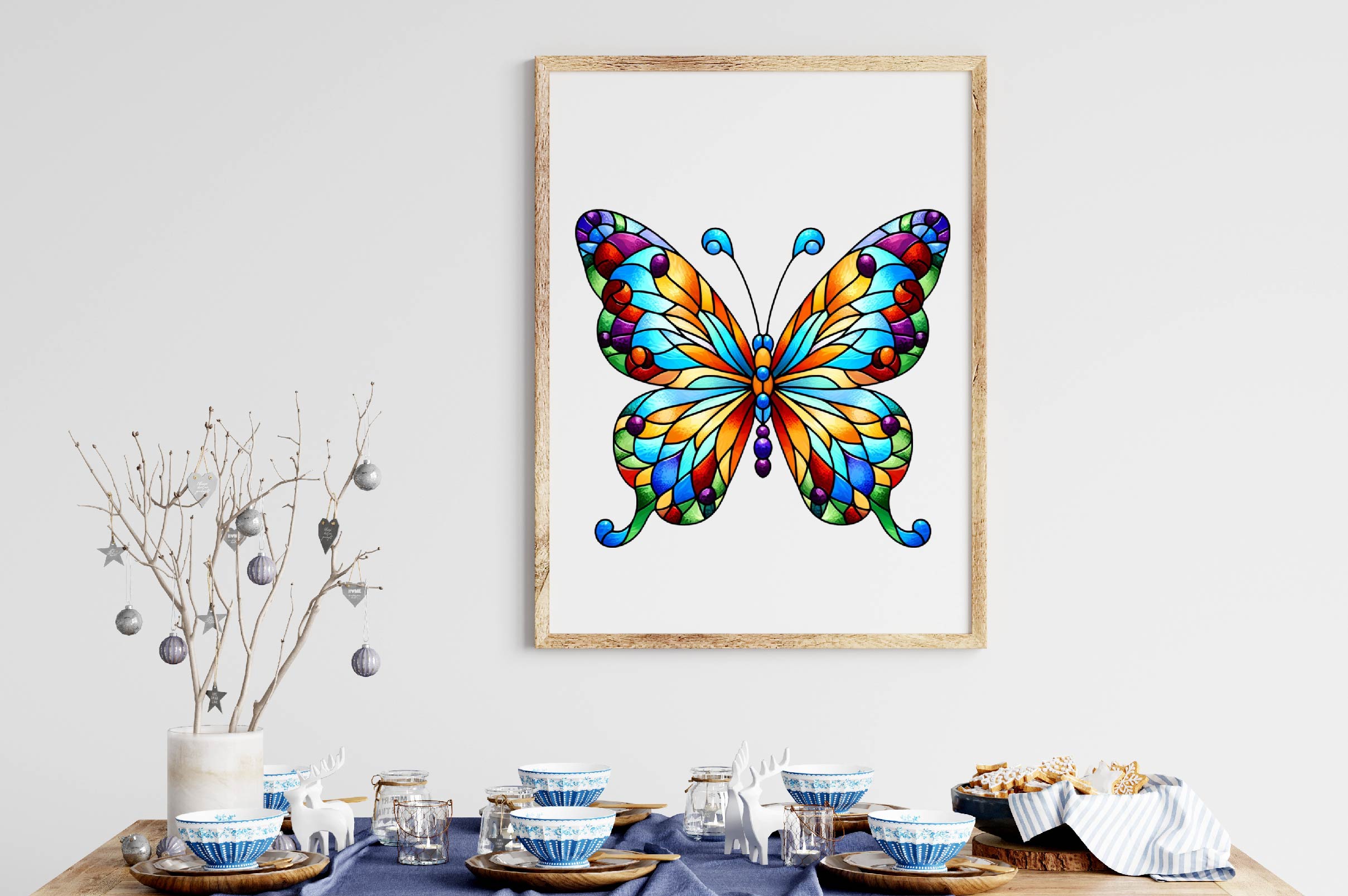 Stained Glass Butterflies Clipart Bundle - CraftNest - Digital Crafting and Art