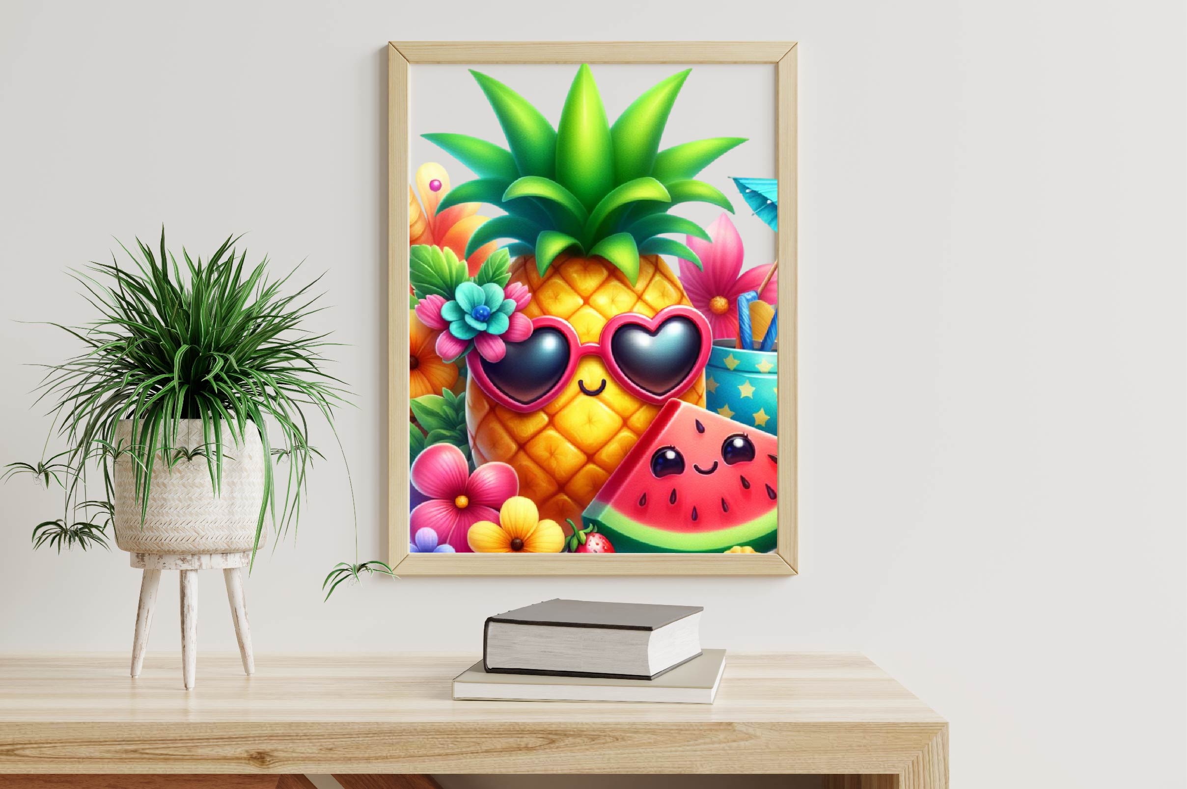 Summer Kawaii Pineapple Clipart Bundle 1 - CraftNest - Digital Crafting and Art