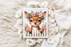 Cute Spring Deer Clipart Bundle 1 - CraftNest - Digital Crafting and Art