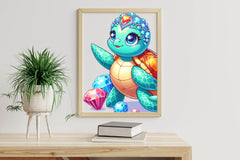 Gem Sea Turtle Mom And Baby Clipart Bundle - CraftNest - Digital Crafting and Art