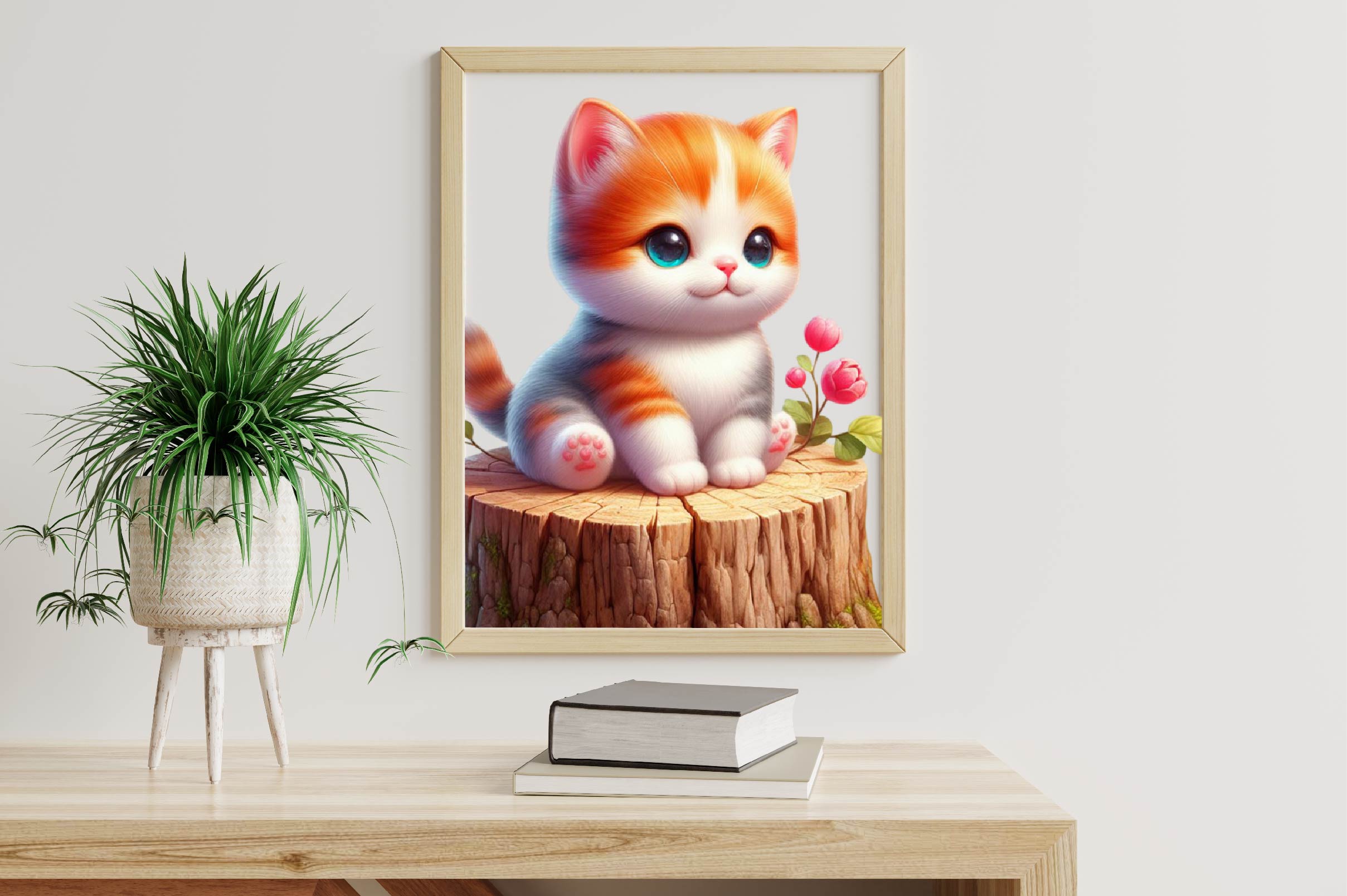 Cute Animals On Tree Stump Clipart Bundle - CraftNest - Digital Crafting and Art