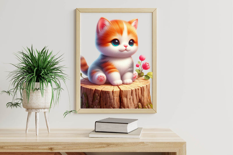 Cute Animals On Tree Stump Clipart Bundle - CraftNest - Digital Crafting and Art