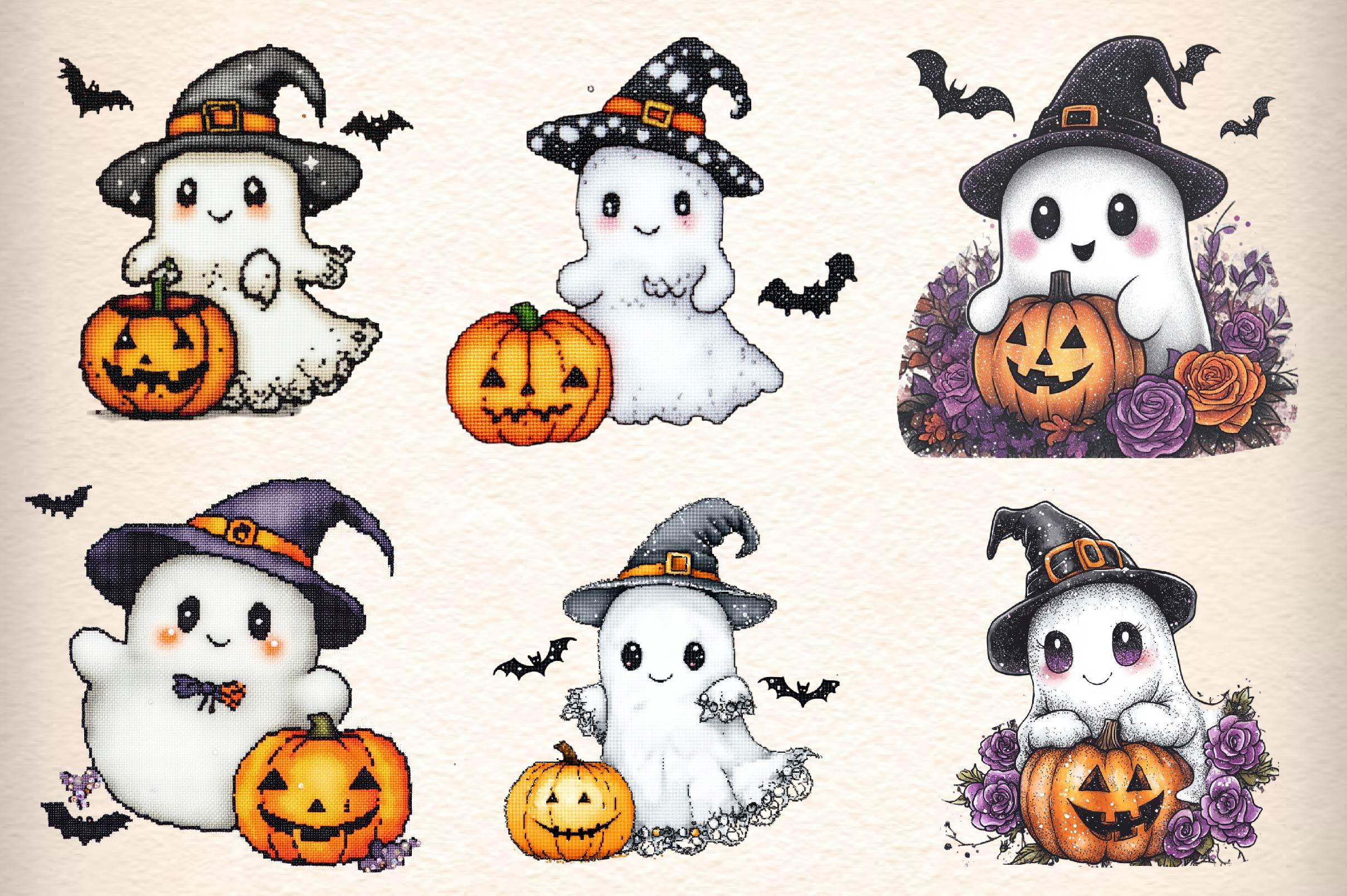 Halloween Autumn Ghost Clipart Bundle - CraftNest - Digital Crafting and Art