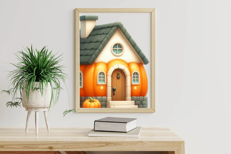 Pumpkin Cottage Clipart Bundle - CraftNest - Digital Crafting and Art