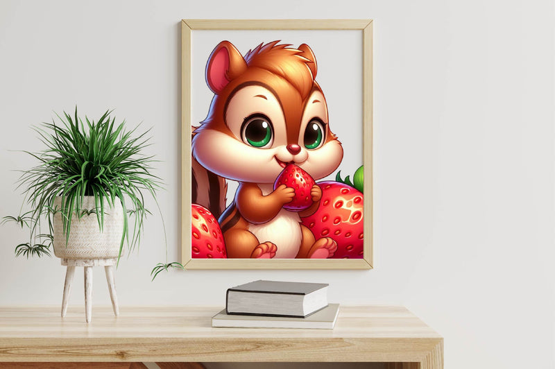 Chipmunk Strawberry Clipart Bundle - CraftNest - Digital Crafting and Art