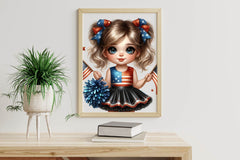 Cheerleader 4th Of July Clipart Bundle - CraftNest - Digital Crafting and Art