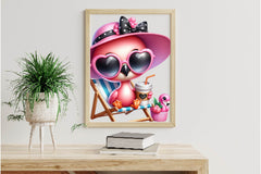 Chic Beach Flamingo Clipart Bundle - CraftNest - Digital Crafting and Art