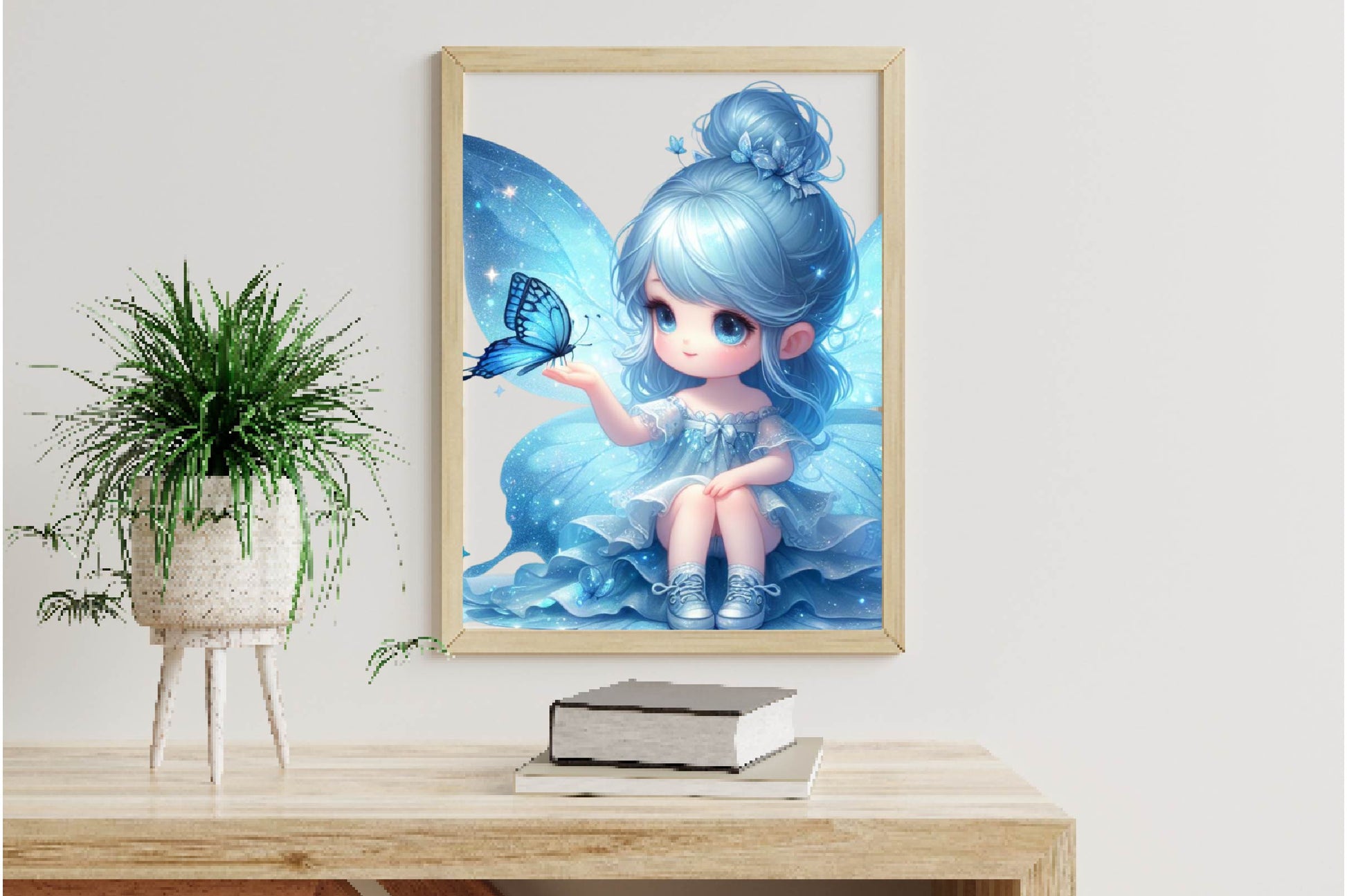 Cute Fairy With Butterfly Clipart Bundle - CraftNest - Digital Crafting and Art