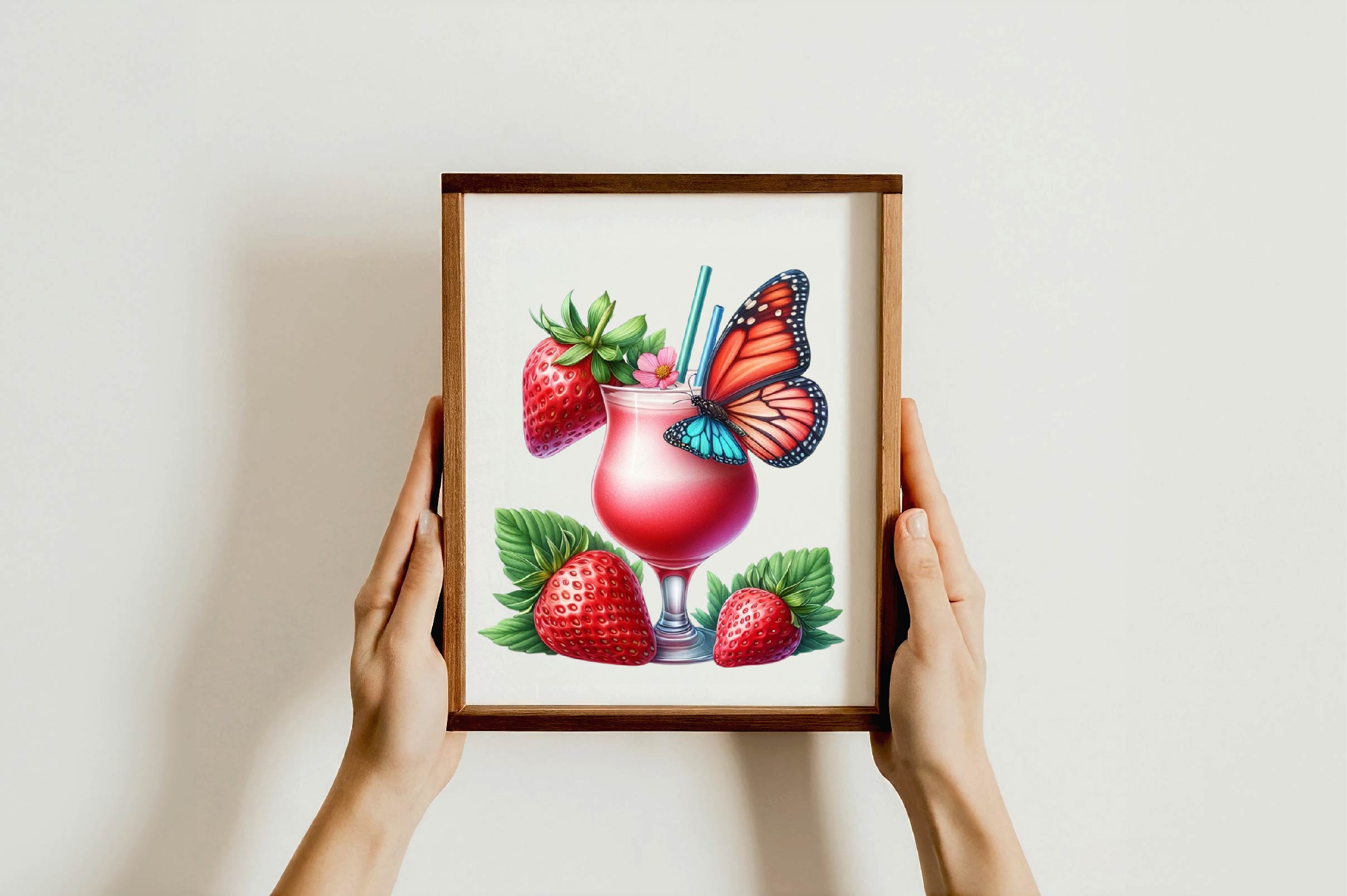 Strawberry Cocktail Clipart Bundle - CraftNest - Digital Crafting and Art
