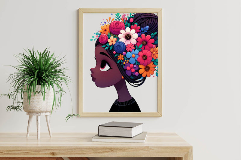 Adorable Afro Baby Girl Clipart Bundle - CraftNest - Digital Crafting and Art