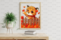 Autumn Cheetah Clipart Bundle - CraftNest - Digital Crafting and Art