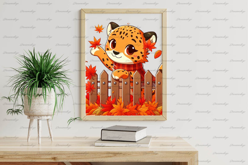 Autumn Cheetah Clipart Bundle - CraftNest - Digital Crafting and Art
