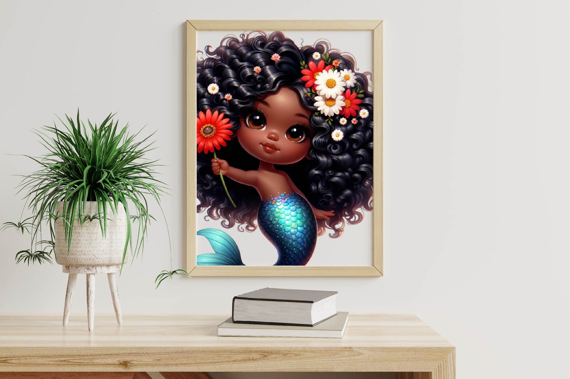 Cute Floral Mermaid Clipart Bundle - CraftNest - Digital Crafting and Art