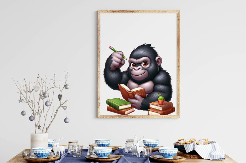 Animals Reading Book Clipart Bundle 1 - CraftNest - Digital Crafting and Art