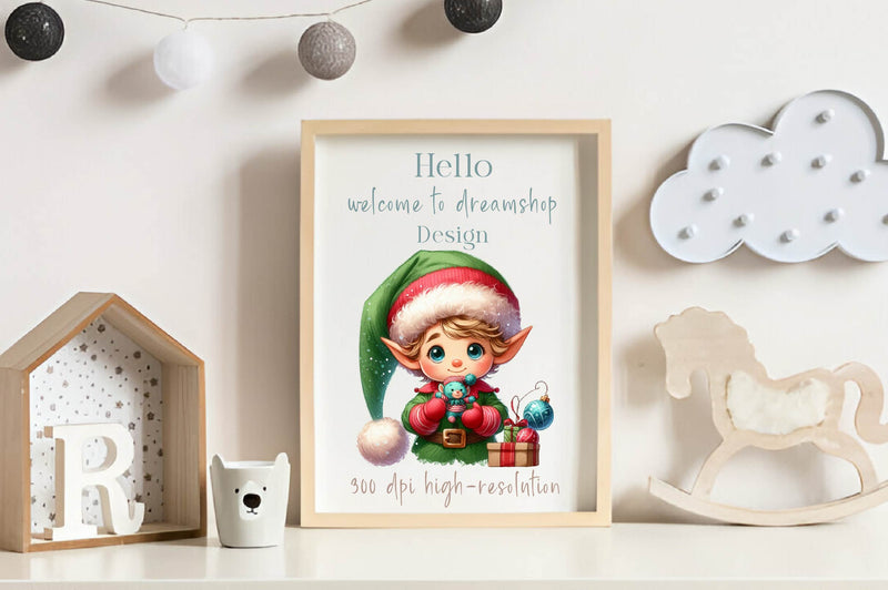 Cute Christmas Elves Clipart Bundle - CraftNest - Digital Crafting and Art