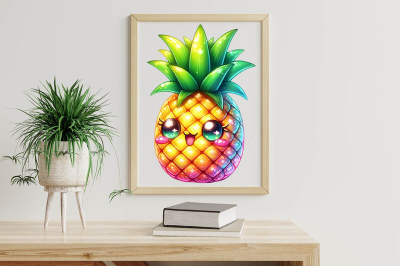 Summer Kawaii Pineapple Clipart Bundle - CraftNest - Digital Crafting and Art