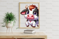 Cute Farm Cows Clipart Bundle - CraftNest - Digital Crafting and Art