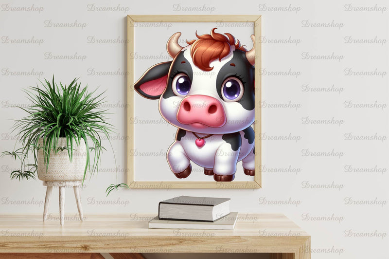 Cute Farm Cows Clipart Bundle - CraftNest - Digital Crafting and Art