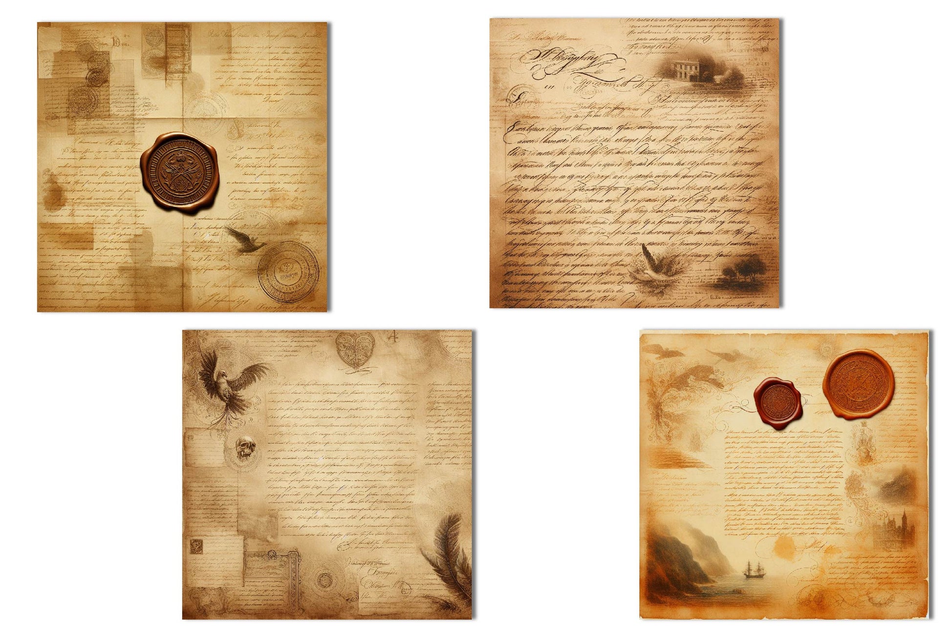 Old Letter Digital Paper Junk Journals - CraftNest - Digital Crafting and Art