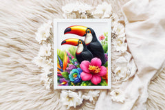 Floral Toucans Clipart Bundle - CraftNest - Digital Crafting and Art