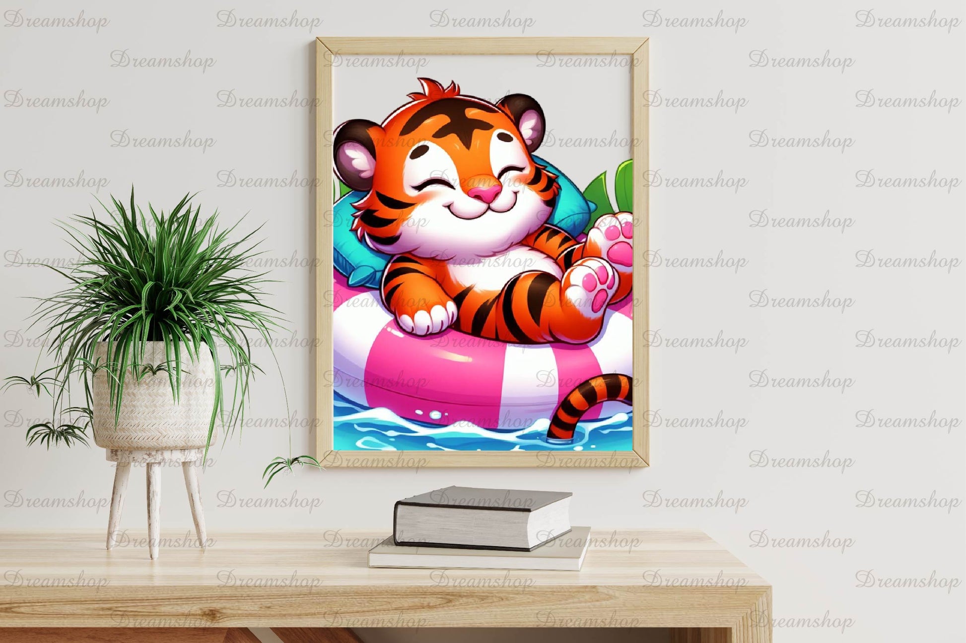 Pink Animals Relaxing On Swimming Float Clipart Bundle - CraftNest - Digital Crafting and Art