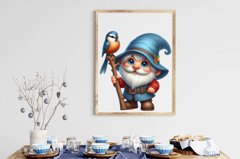 Gnome & Bird Clipart Bundle - CraftNest - Digital Crafting and Art