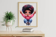 Cute Afro Girl Clipart Bundle - CraftNest - Digital Crafting and Art