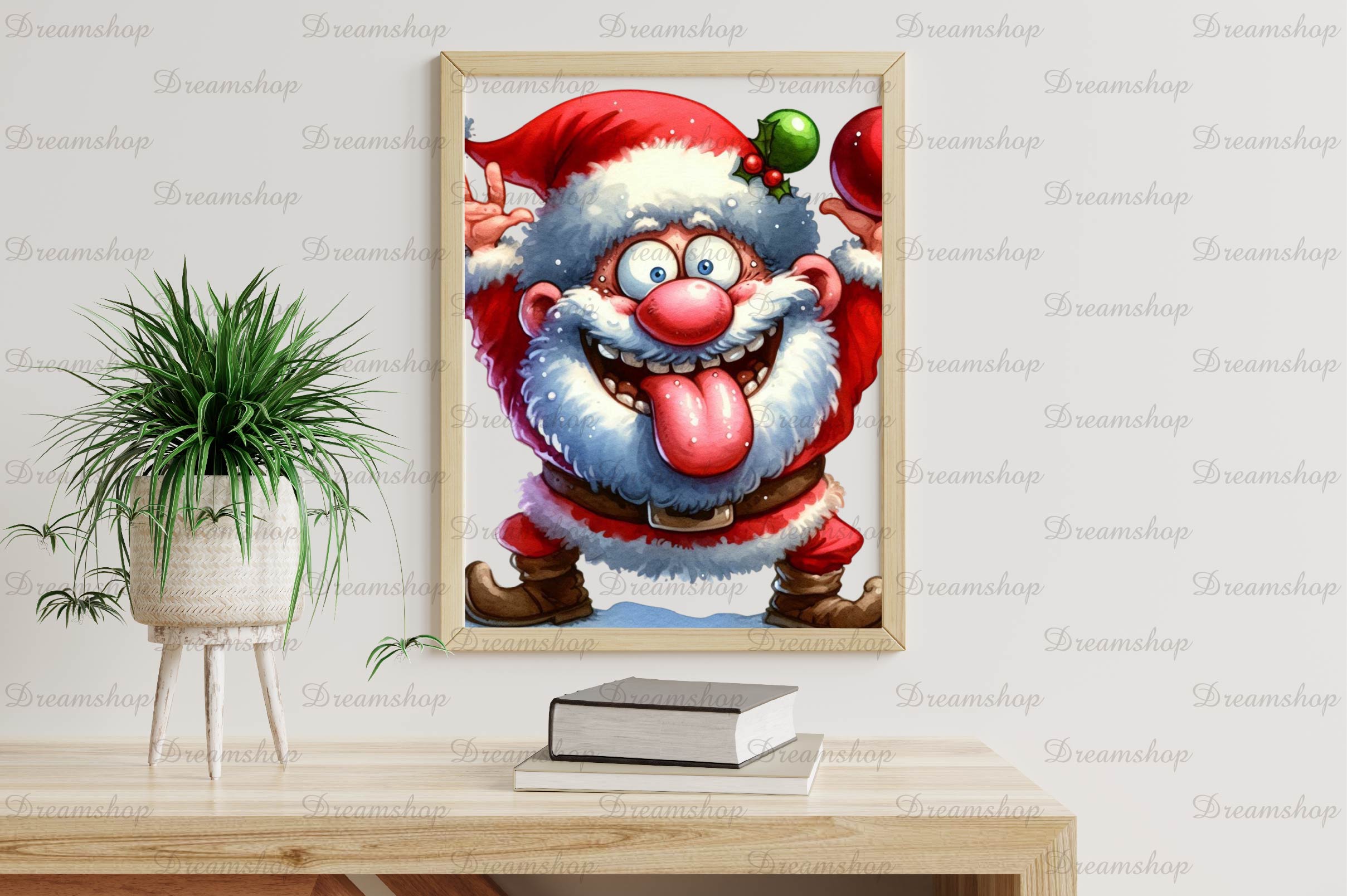 Funny Santa Claus Christmas Clipart Bundle - CraftNest - Digital Crafting and Art