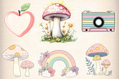 Retro Groovy Clipart Bundle - CraftNest - Digital Crafting and Art