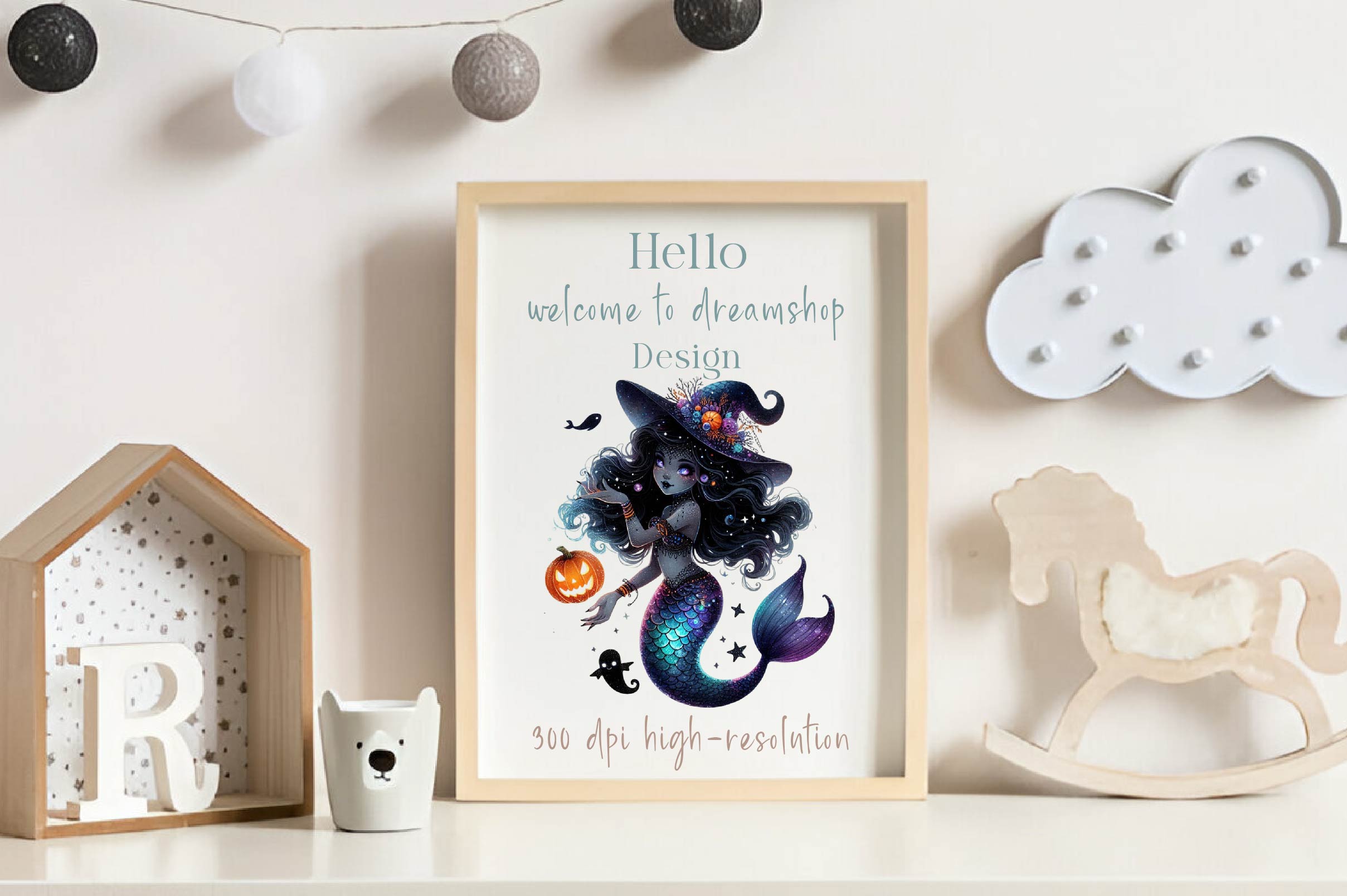 Halloween Mystical Mermaid Girl Clipart Bundle - CraftNest - Digital Crafting and Art