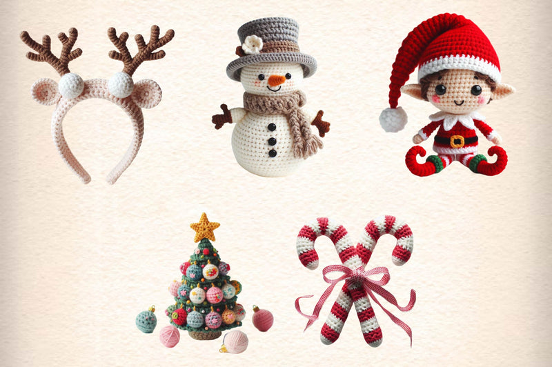 Crochet Christmas Clipart Bundle - CraftNest - Digital Crafting and Art