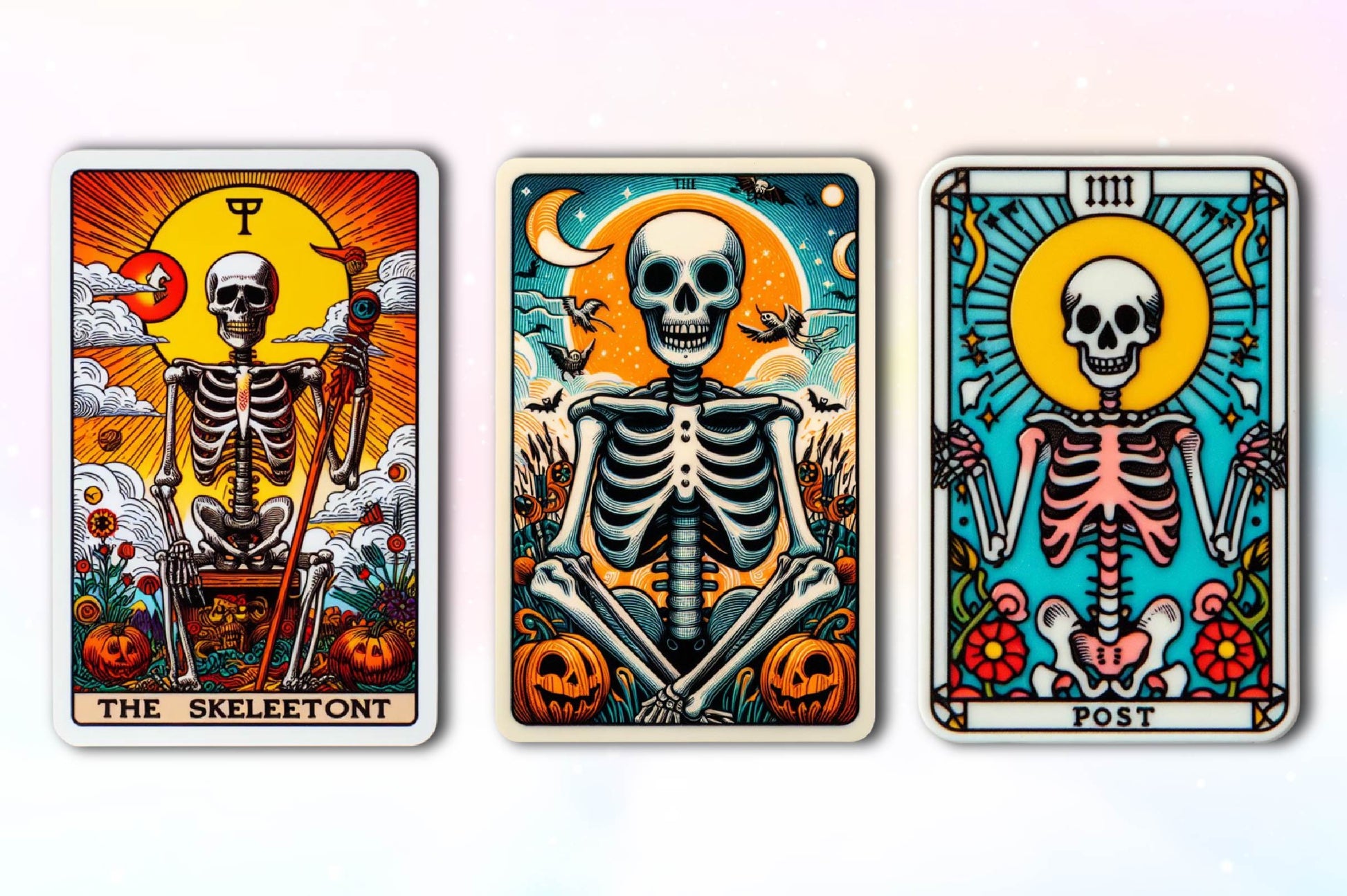 Funny Skeleton Tarot Card Clipart Bundle - CraftNest - Digital Crafting and Art