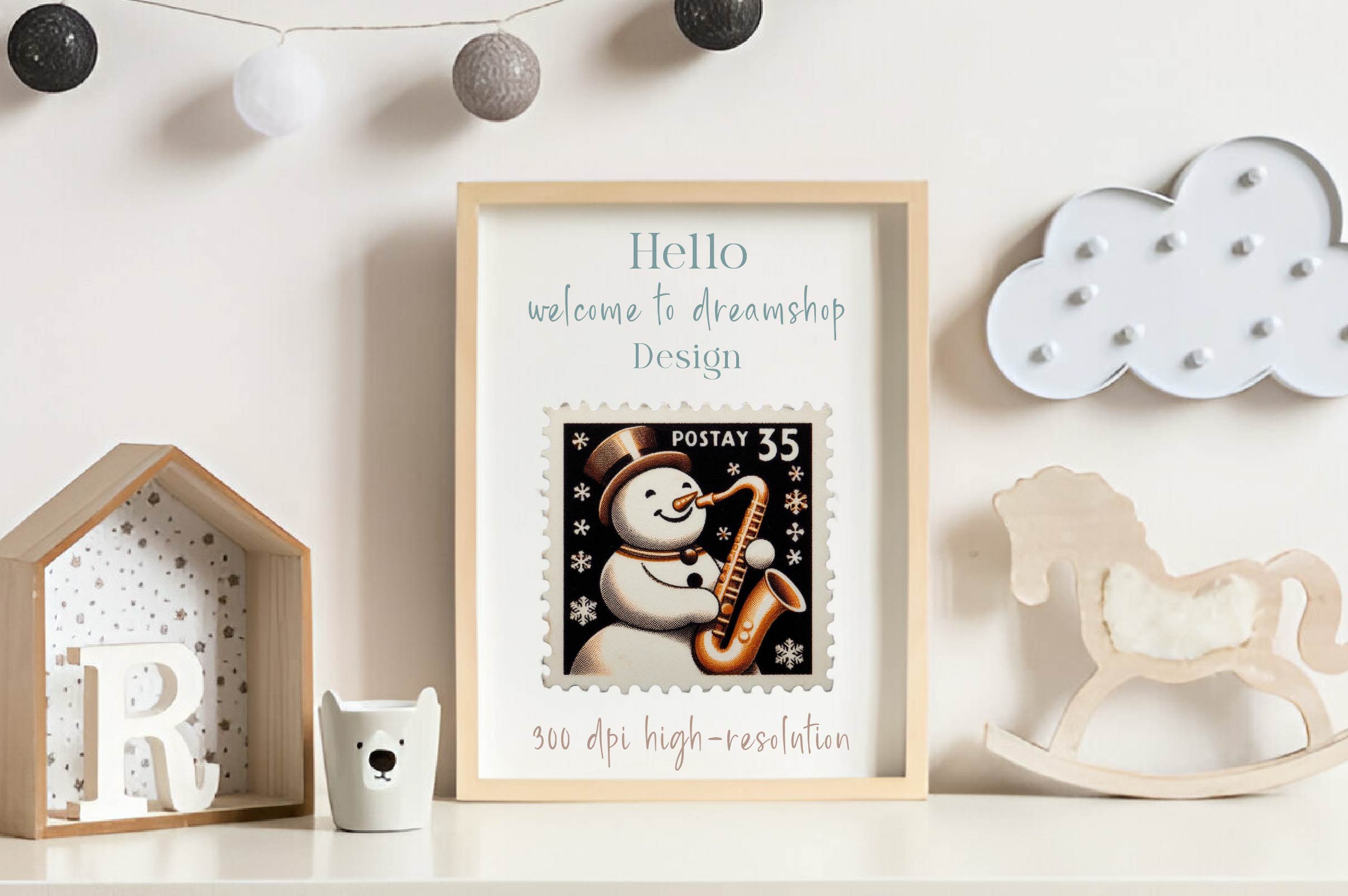 Christmas Snowman Postage Stamps Clipart Bundle - CraftNest - Digital Crafting and Art