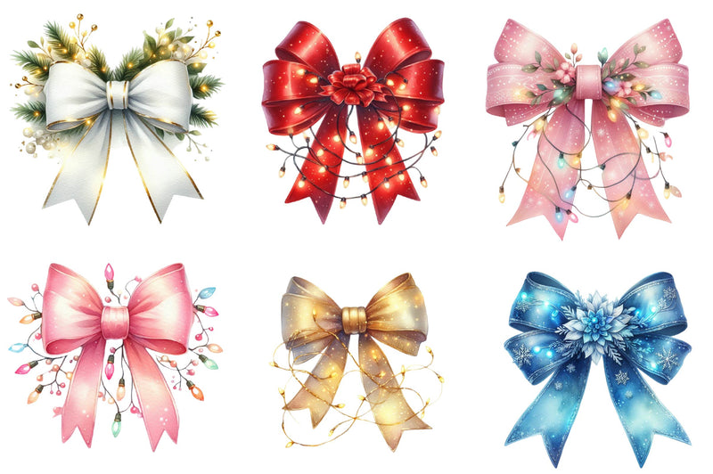 Christmas Bow Clipart Bundle - CraftNest - Digital Crafting and Art