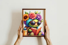 Cute Summer Tortoise Clipart Bundle - CraftNest - Digital Crafting and Art