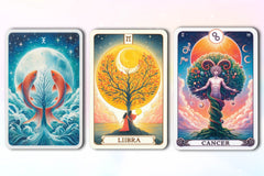 Zodiac Sign Tarot Cards Clipart Bundle - CraftNest - Digital Crafting and Art