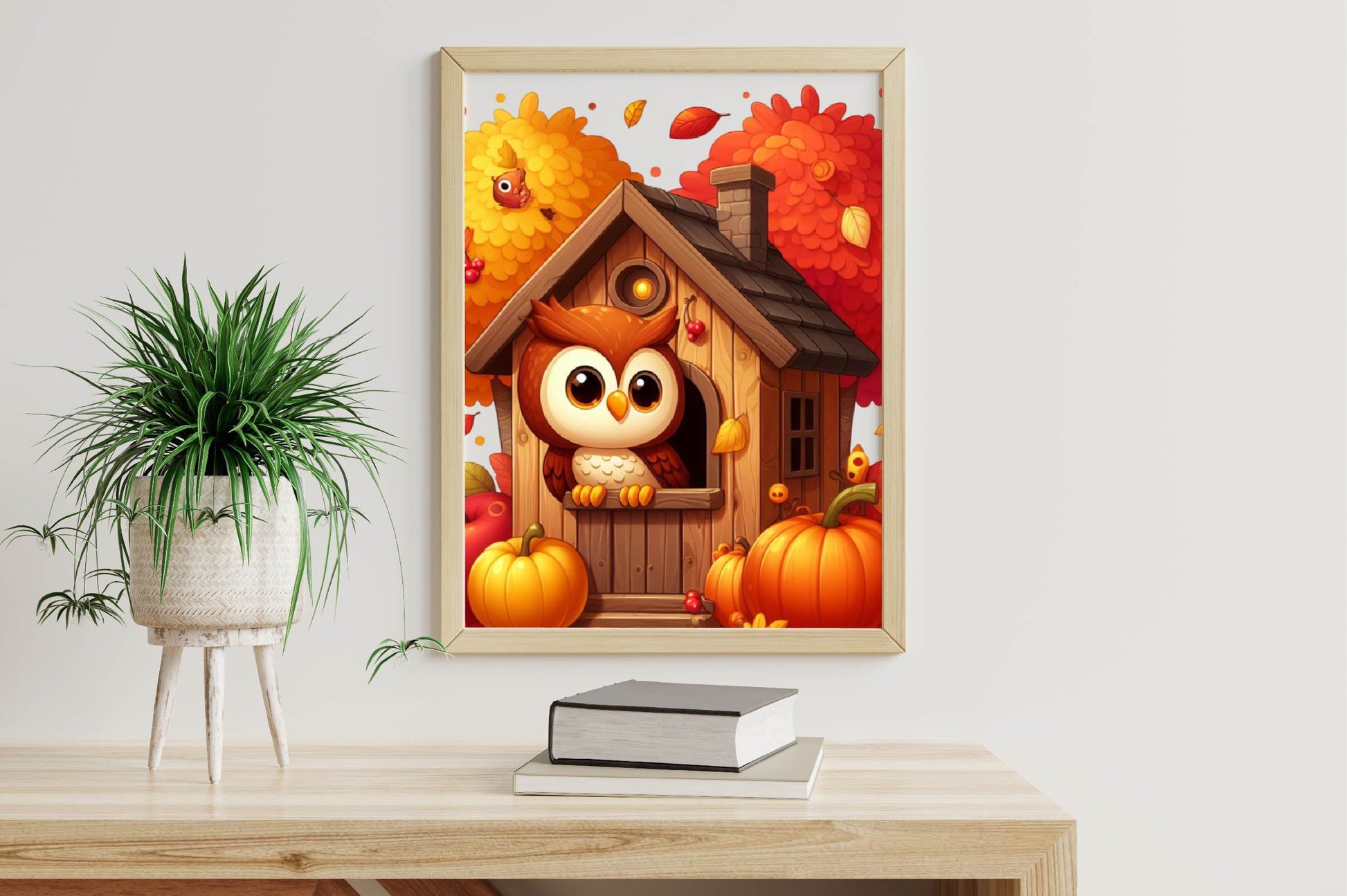 Autumn Owl House Clipart Bundle - CraftNest - Digital Crafting and Art