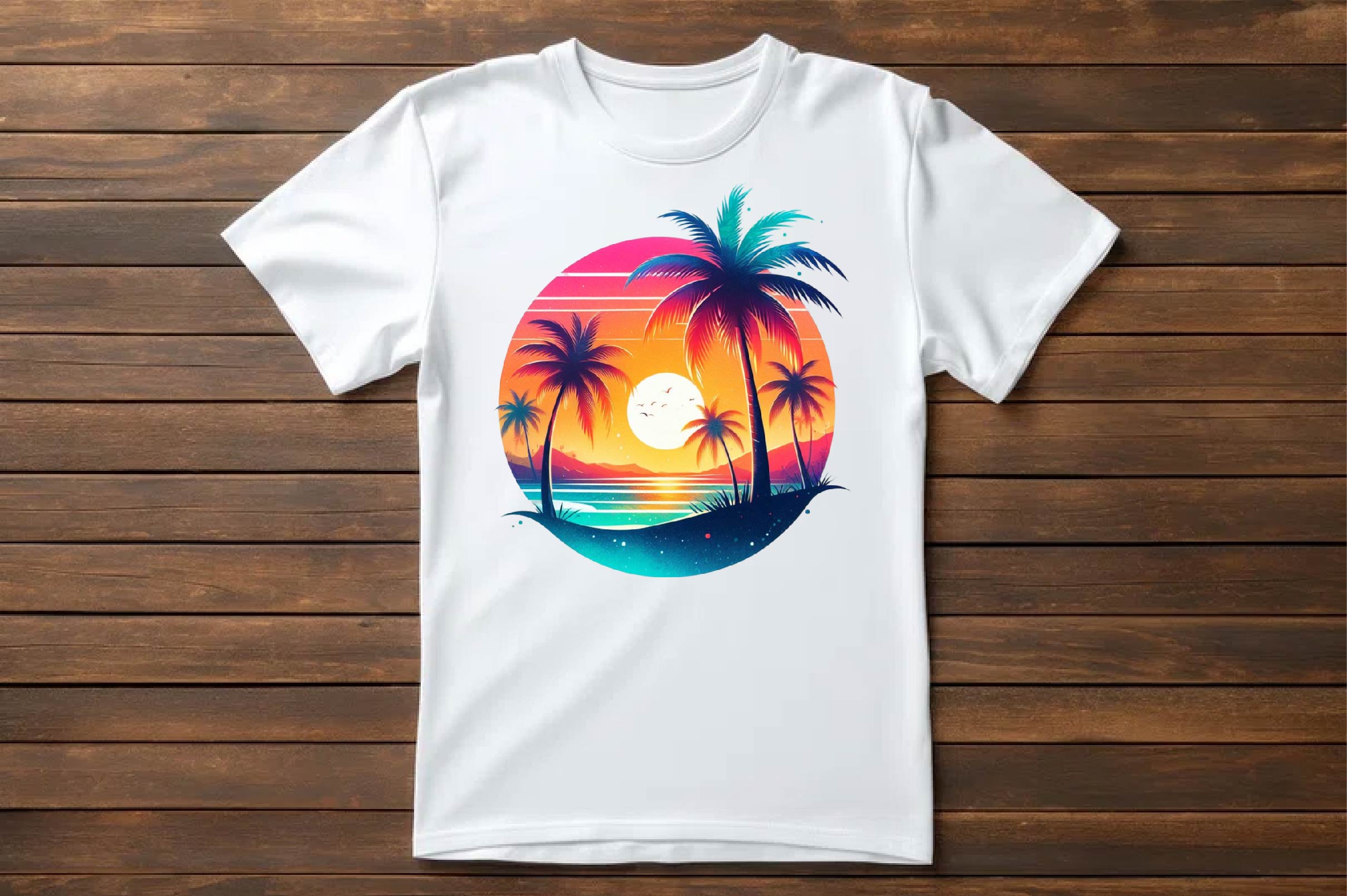 Retro Round Summer Clipart Bundle - CraftNest - Digital Crafting and Art