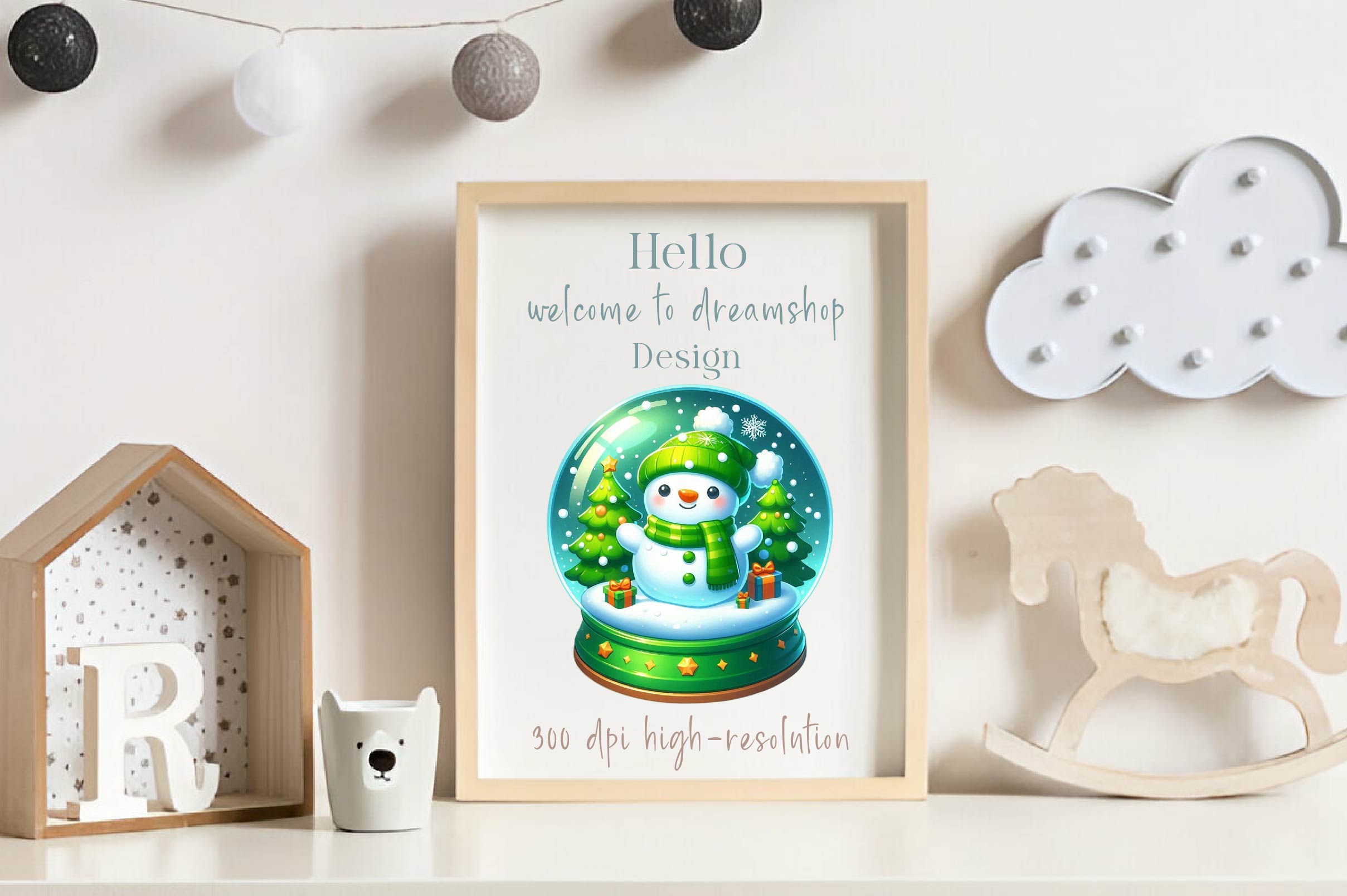 Green Christmas Snowman Clipart Bundle - CraftNest - Digital Crafting and Art