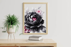 Black Pink And Silver Floral Clipart Bundle - CraftNest - Digital Crafting and Art