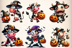 Halloween Cow Clipart Bundle - CraftNest - Digital Crafting and Art